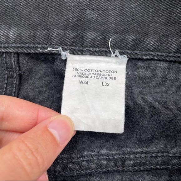 Levi’s black denim orange tab jeans - size 34 x 32 - Picture 5 of 6